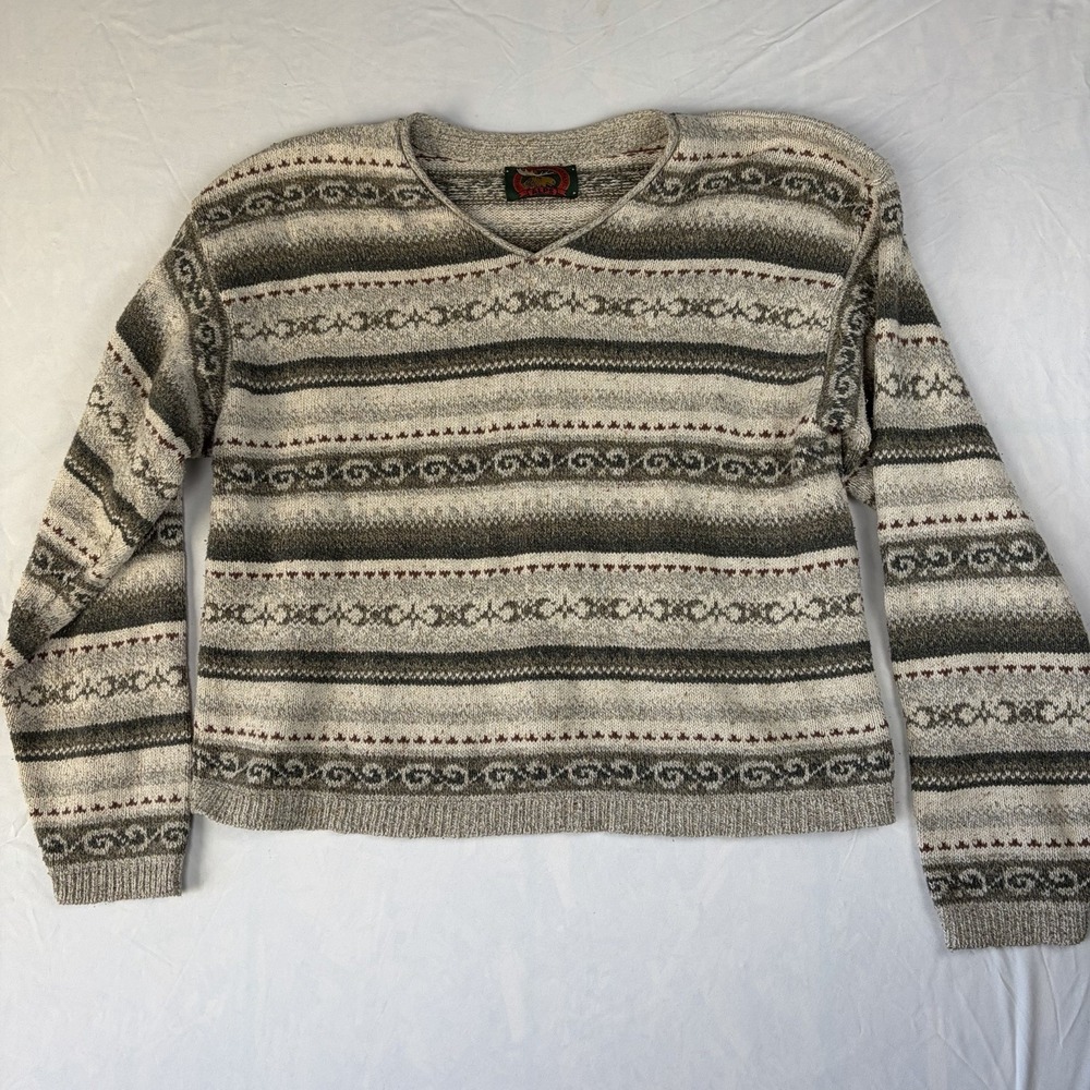 Vintage Alps‎ Fine womens apparel V-neck  sweater Sz XL CottageCore Grandmacore